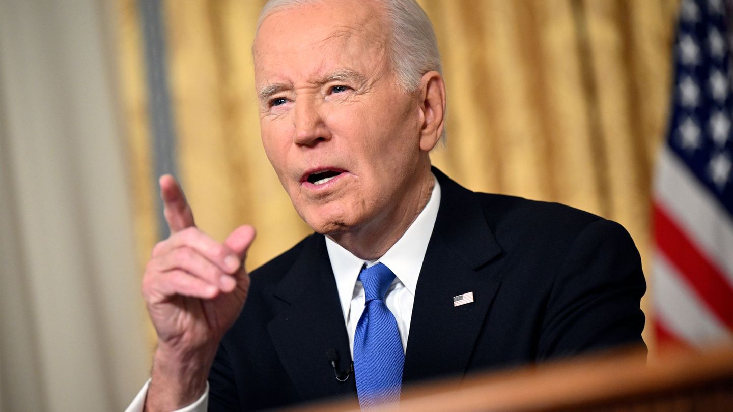 US-Präsident Joe Biden gibt seinen Landsleuten zum Abschied eine Menge von Mahnungen mit auf den Weg. Foto: Mandel Ngan/Pool AFP