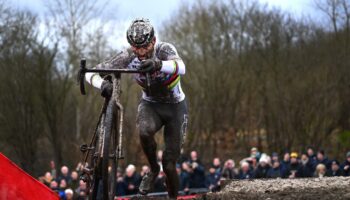 Mathieu van der Poel, impérial, poursuit sa moisson boueuse en cyclo-cross, à une semaine des Mondiaux en France