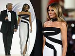 Melania Trump mesmerizes in elegant strapless gown with thigh-high slit at husband Donald's inauguration ball