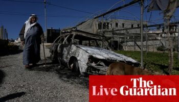 Middle East crisis live: reports emerge of suspected settler attack as Trump’s UN pick backs Israeli claims to West Bank