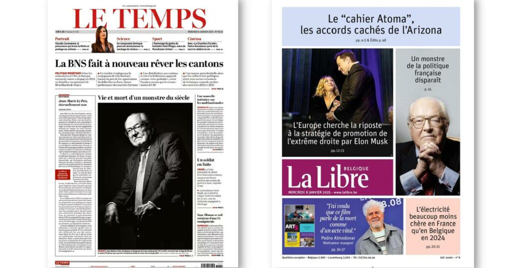 «Militant extrémiste», «tribun du peuple», «monstre politique» : la presse étrangère raconte la vie de Jean-Marie Le Pen