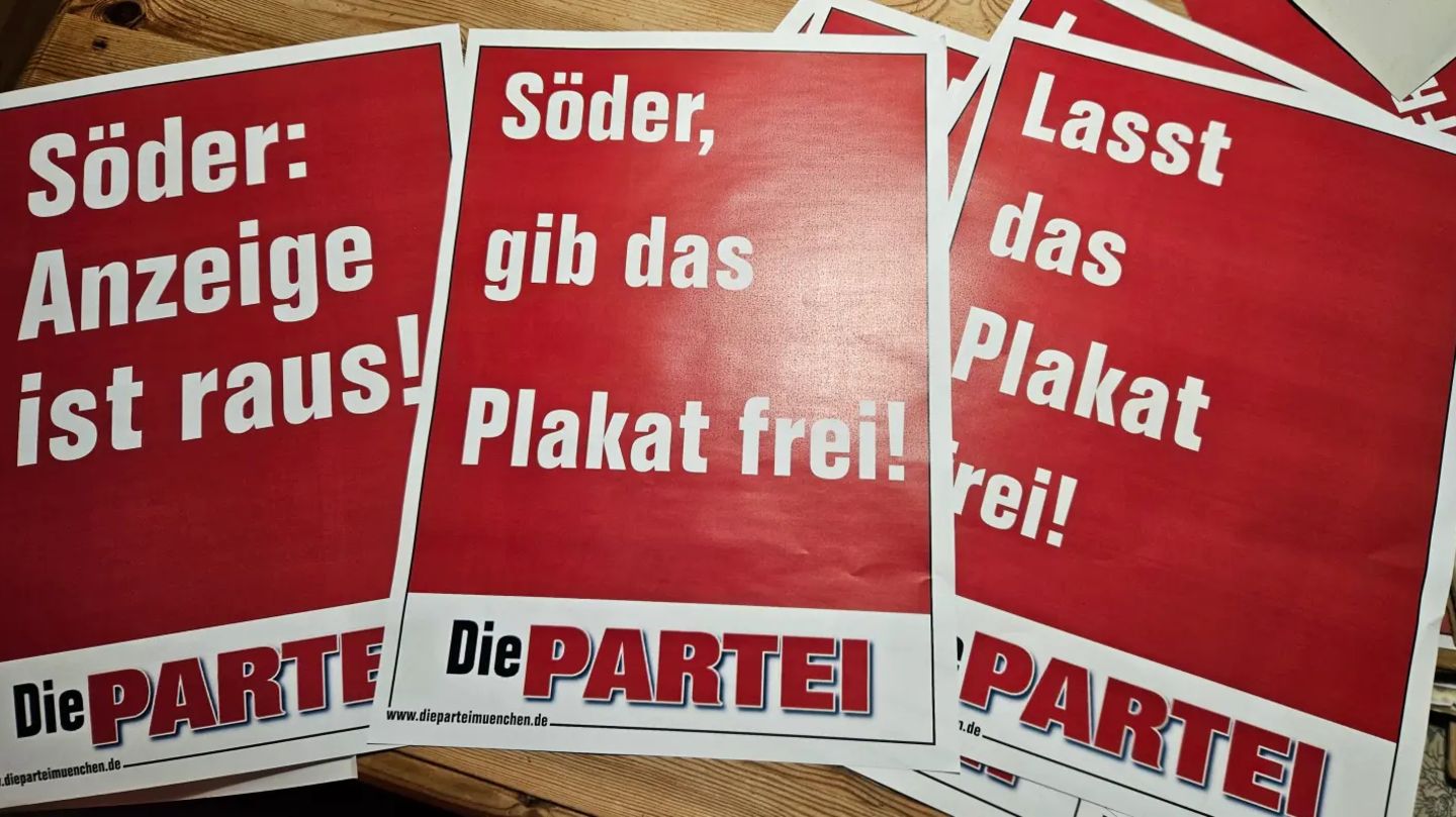 Als Reaktion auf abhandengekommene Wahlplakate richtete "Die Partei" einen Aufruf an den CSU-Vorsitzenden Markus Söder