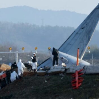 Unfallort am Flughafen Muan