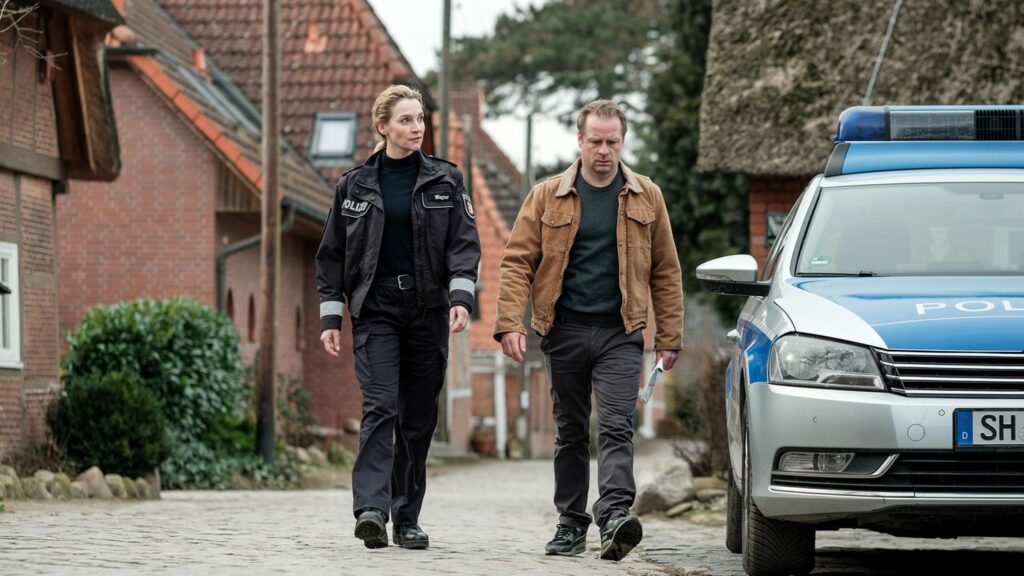 Hannah Wagner (Jana Klinge) und Hauke Jacobs (Hinnerk Schönemann) ermitteln in der Serie "Nord bei Nordwest" in Schwanitz