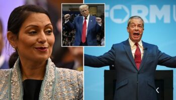 Priti Patel takes swipe at Nigel Farage's Reform in fight for Donald Trump's attention