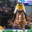 Yuri Mansur reitet beim Championat von Leipzig zum Sieg Foto: Sebastian Willnow/dpa