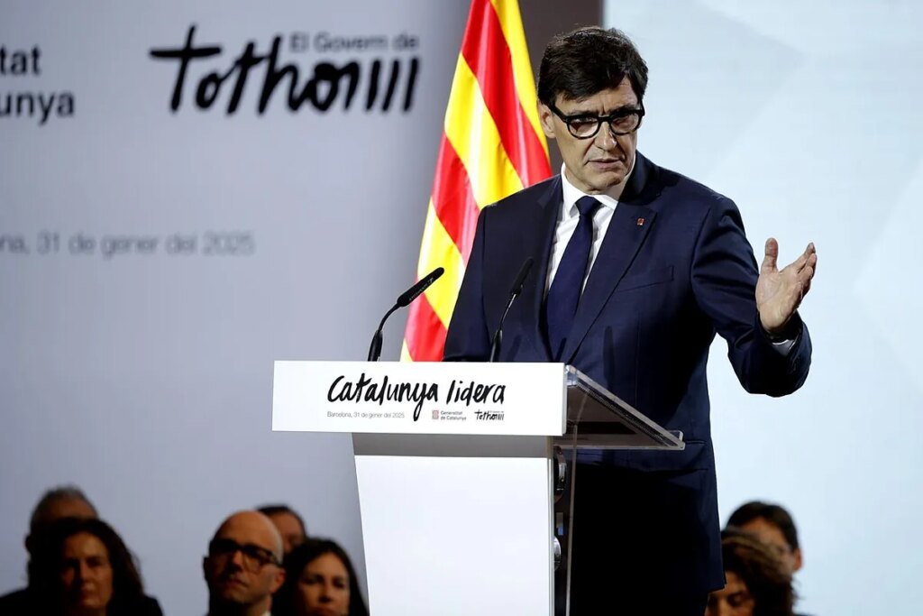 Salvador Illa anuncia una inversión de 18.500 millones de euros hasta el año 2030 para que Cataluña recupere el liderazgo económico en España