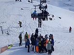 Schoolgirl, 11, is among holidaymakers injured in ski lift collapse on Spanish resort that saw skiers 'flung through the air' - as police launch probe into chairlift that 'passed every safety test'