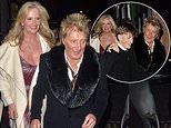 Sir Rod Stewart continues to celebrate his milestone 80th birthday alongside stunning wife Penny Lancaster, 53, and lookalike son Aiden, 12, at star-studded dinner in London