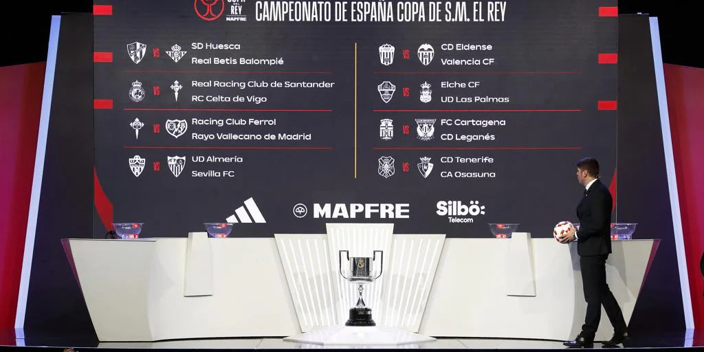 Sorteo Copa del Rey, en directo: cruces, emparejamientos y partidos del Real Madrid, Barcelona, Atlético y el resto de equipos en octavos de final hoy