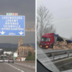 Spectaculaire !: Des tonnes de palettes éparpillées sur l'A31