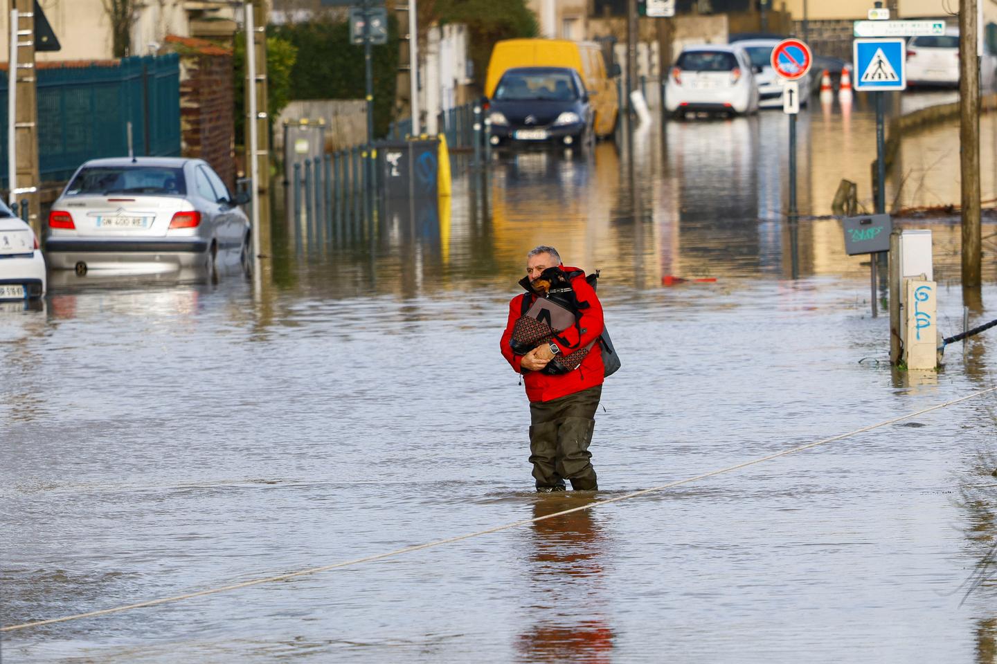 Tempête Herminia : les images de Rennes sous les eaux