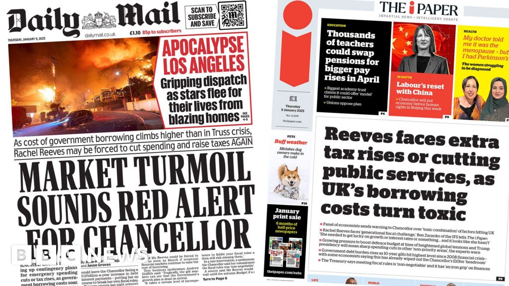 The Papers: 'Apocalypse' LA and 'Reeves faces extra tax rises'