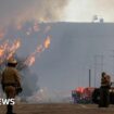 Thousands evacuated as new fast-growing fire ignites near Los Angeles