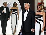 Trump and Melania send crowd wild at Commander in Chief inaugural ball, with first lady in mesmerizing leggy gown