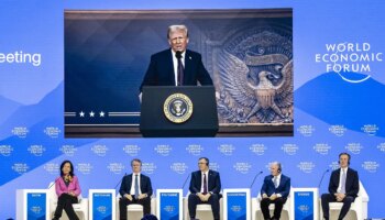 Trump, implacable en Davos: exige menos carga fiscal a  la UE, bajada del petróleo a Arabia y más del doble de gasto militar en países como España