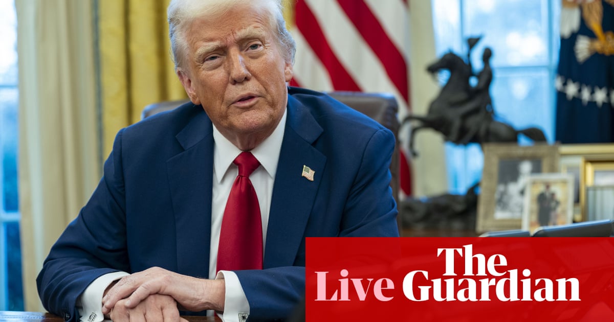 Trump says he will impose trade tariffs on Canada and Mexico on Saturday – US politics live