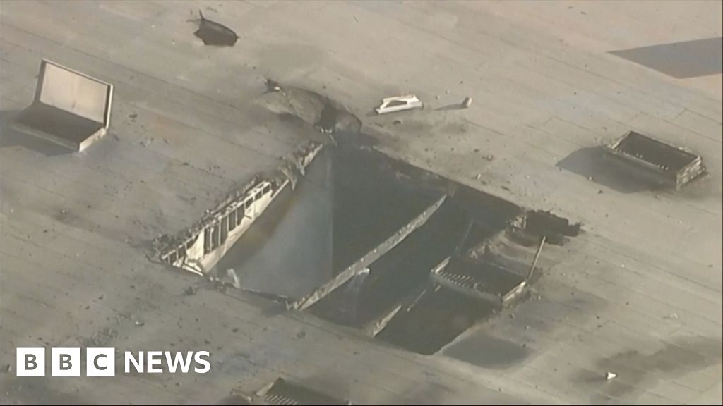 Two dead after plane hits factory roof near LA