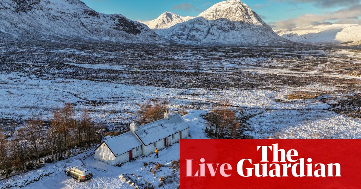 UK weather live: country braces for icy blast as temperatures to fall as low as -15C