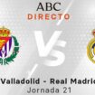 Valladolid - Real Madrid, estadísticas del partido