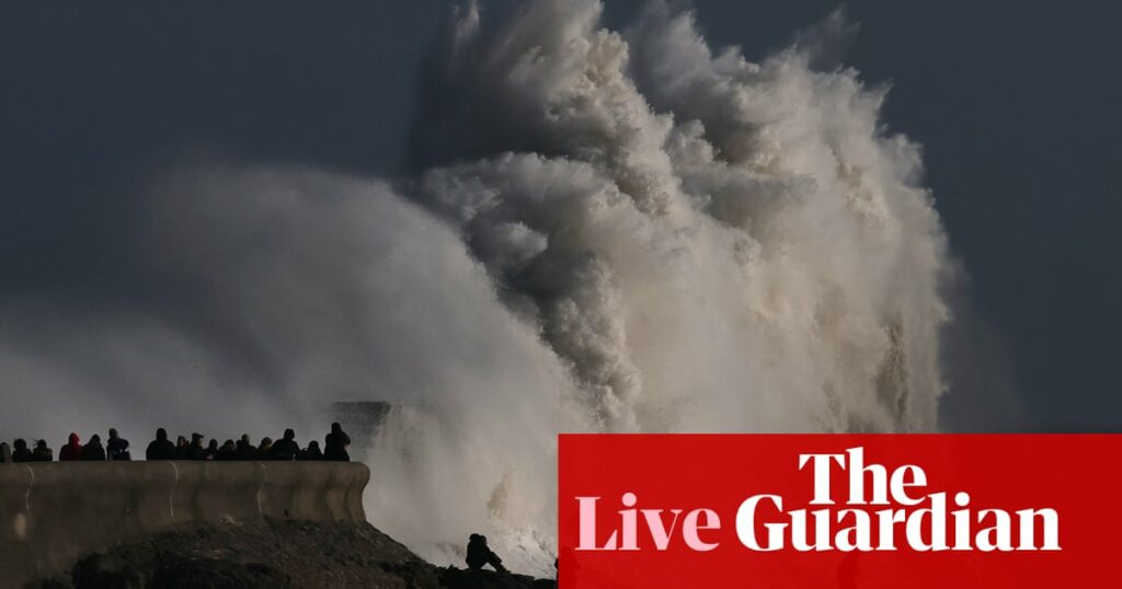 Weather warnings remain in place after Storm Éowyn batters UK and Ireland – live