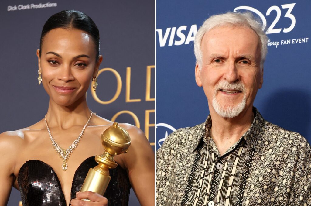 Zoe Saldaña reveals James Cameron sent her sweet message after Golden Globes win: ‘He believes in me’