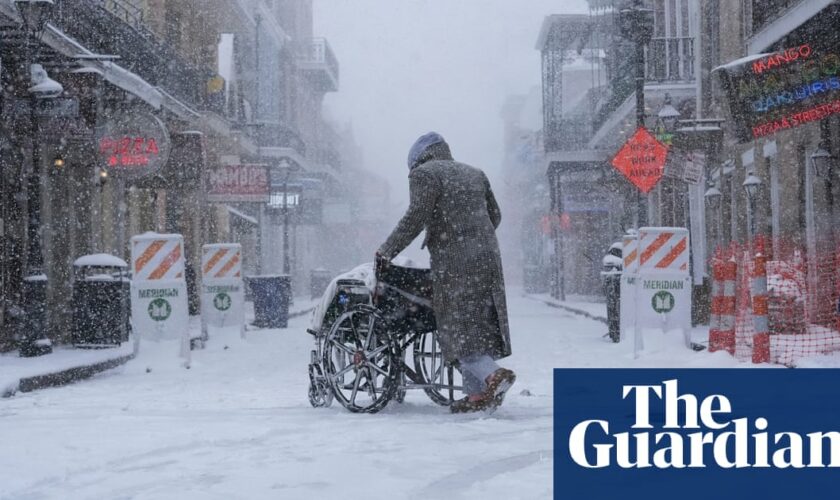 ‘Once in a lifetime’ winter storm brings heavy snow and chill to southern US