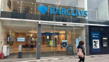 A closed Barclays branch in Swindon following the IT issues on 1 February 2025