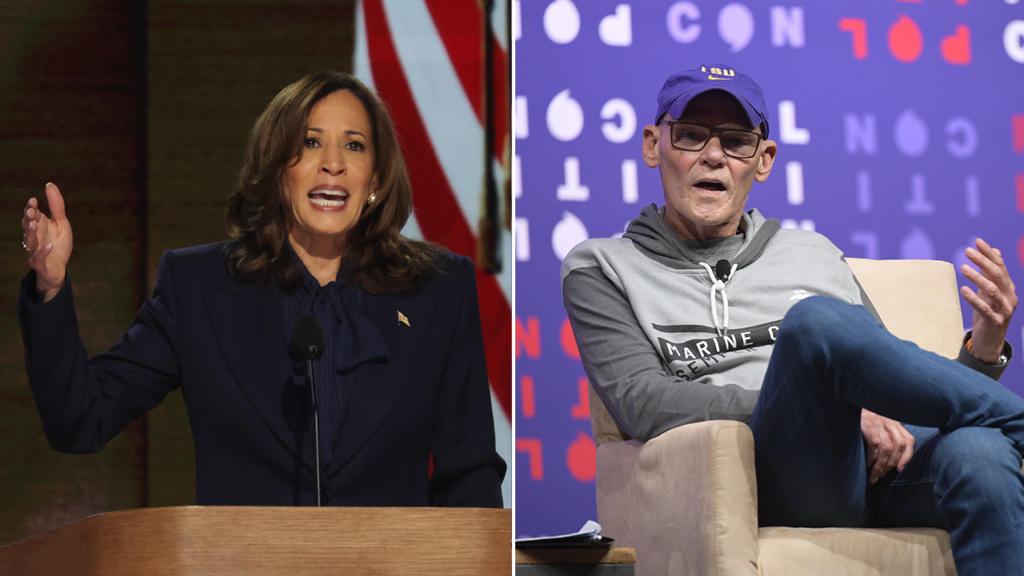 James Carville said Democrats started their '7th string quarterback' by running Kamala Harris in 2024