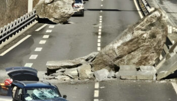 En Savoie, des centaines d’automobilistes hébergés en urgence après un éboulement dans la Tarentaise