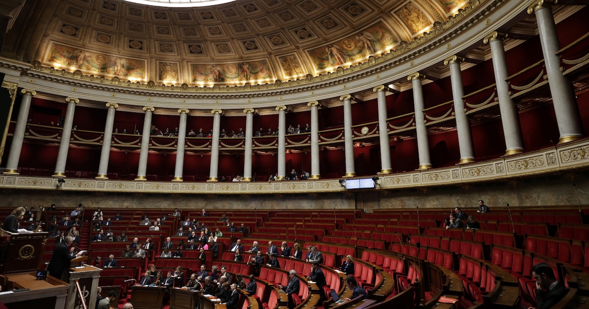 L'Assemblée nationale le 16 janvier 2025, à Paris