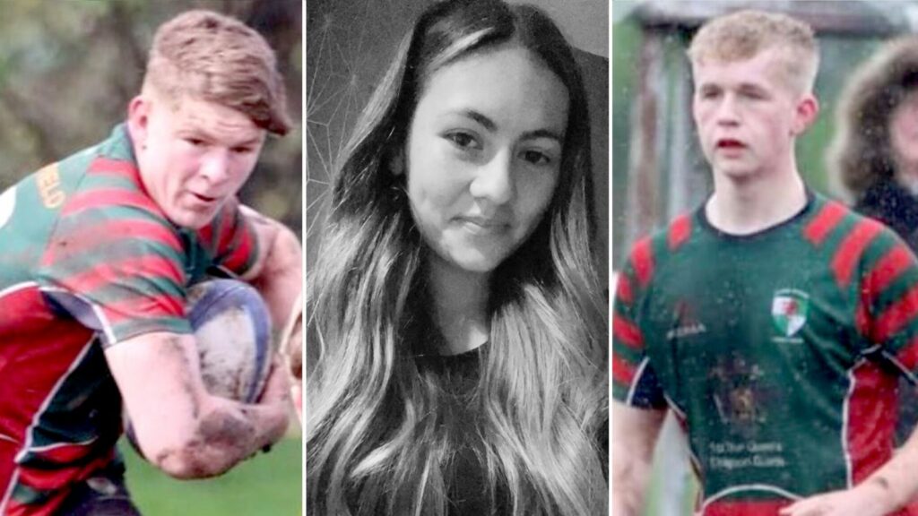 (L-R) Dafydd Huw Craven-Jones, Sophie Bates and Morgan Jones. Pics: Wrexham RFC/Shropshire Police