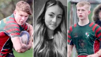 (L-R) Dafydd Huw Craven-Jones, Sophie Bates and Morgan Jones. Pics: Wrexham RFC/Shropshire Police