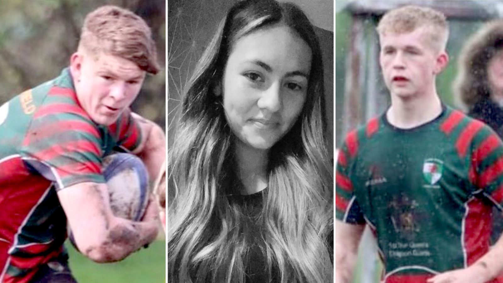 (L-R) Dafydd Huw Craven-Jones, Sophie Bates and Morgan Jones. Pics: Wrexham RFC/Shropshire Police