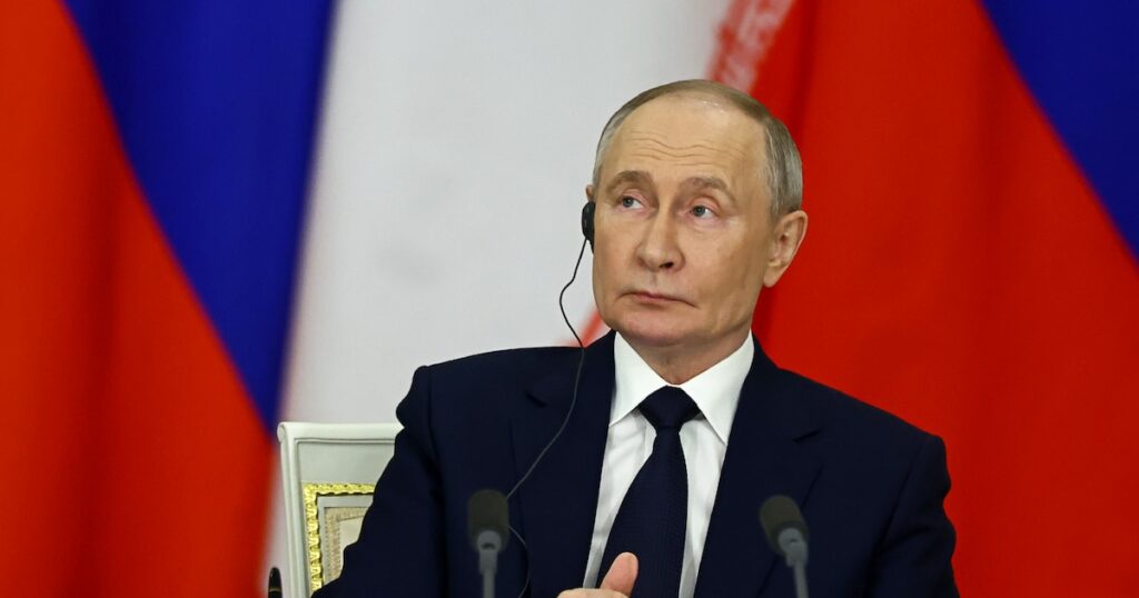 Le président russe Vladimir Poutine au Kremlin, le 17 janvier 2025 à Moscou