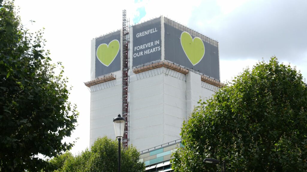 Grenfell Tower in west London. The long-running inquiry's second report, which will be published on Wednesday, will present findings on how the west London tower block came to be in a condition which allowed the flames to spread so quickly, claiming the lives of 72 people. Picture date: Tuesday September 3, 2024.