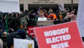 Protests erupt around the country against the new Trump administration's policies