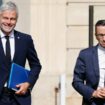 Laurent Wauquiez, à gauche, et Bruno Retailleau, à droite, à Matignon, à Paris, le 19 septembre 2024