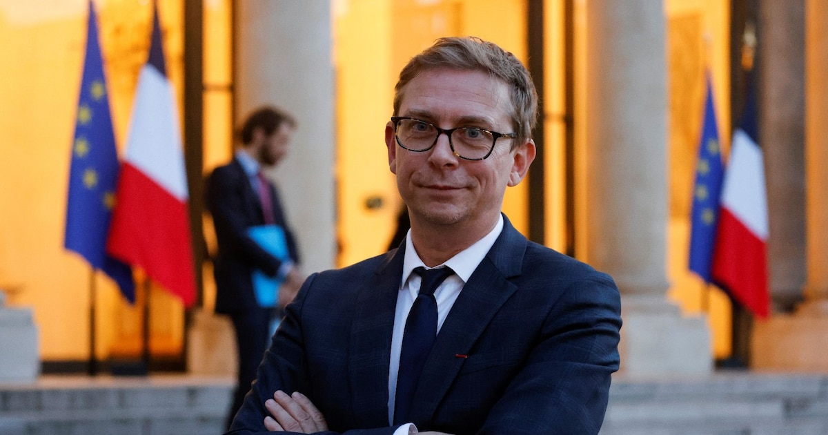 Le sociologue Gérald Bronner, qui préside la commission sur le complotisme, lors de son lancement à l'Elysée le 29 septembre 2021