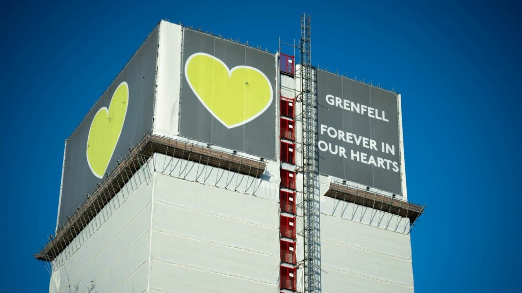 A general view of Grenfell Tower, west London, after the government has announced the tower will be demolished. Bereaved families have been told Grenfell Tower is to be demolished but concerns have been raised over how many loved ones were spoken to before the decision was taken. Picture date: Thursday February 6, 2025.