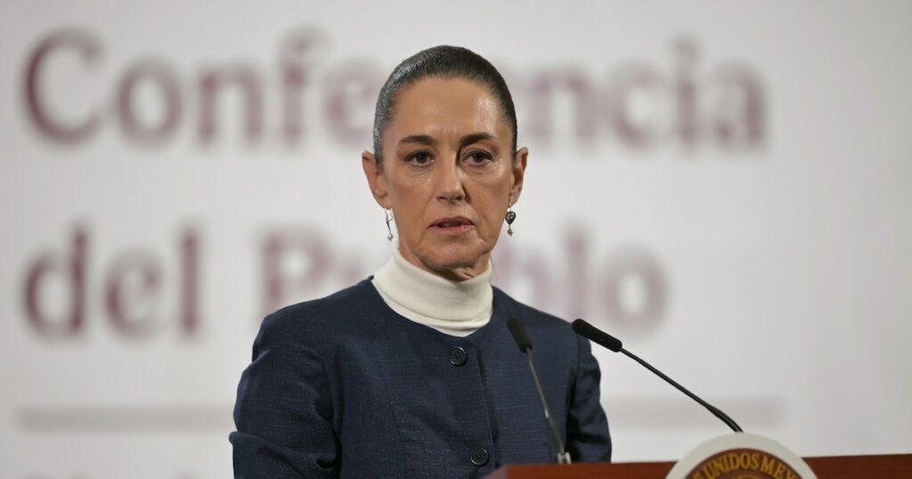 La présidente mexicaine Claudia Sheinbaum à Mexico, le 3 février 2025