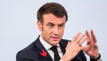 Emmanuel Macron reçoit les acteurs de la French Tech à l'Elysée, le 20 février 2023.