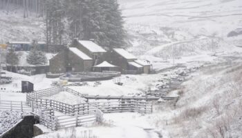 Snow covers the Killhope lead mining museum in County Durham. Picture date: Monday February 10, 2025. PA Photo. See PA story WEATHER Winter. Photo credit should read: Owen Humphreys/PA Wire