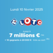 Résultat Loto (FDJ) : le tirage de ce lundi 10 février 2025, 7 millions d'euros en jeu