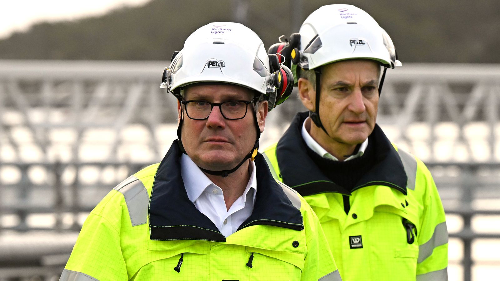 Prime Minister Sir Keir Starmer and Norwegian Prime Minister Jonas Gahr Store tour the Northern Lights CCUS Plant CO2 transport and storage facility in Bergen, during a trip to Norway. Sir Keir Starmer is visiting Norway to announce plans for a green energy deal with the country before attending a defence summit in Estonia on a two-day trip to Northern Europe. Picture date: Monday December 16, 2024. PA Photo. See PA story POLITICS Starmer. Photo credit should read: Leon Neal/PA Wire