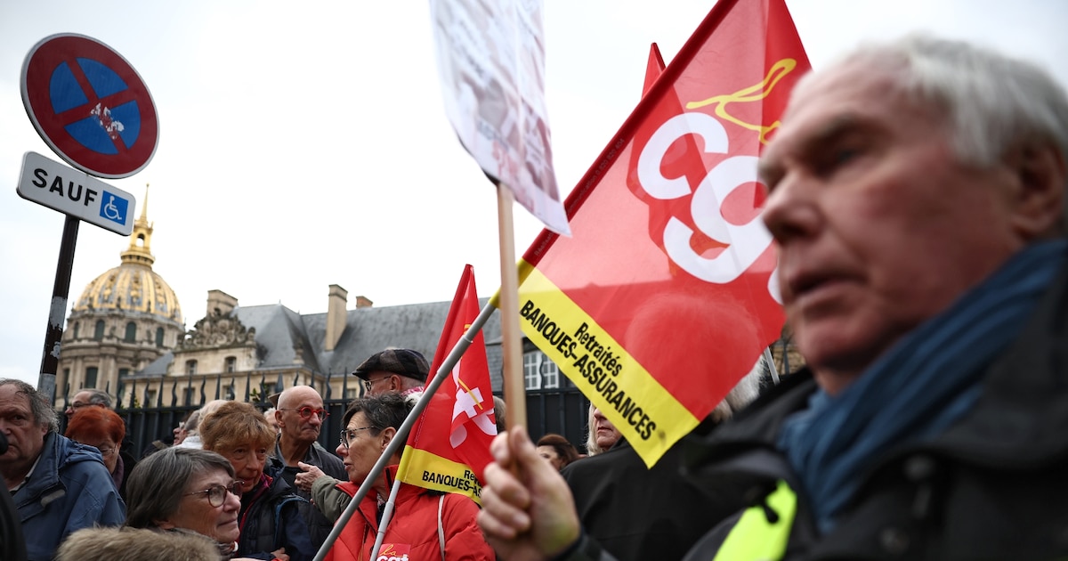 Un rassemblement à Paris pour demander que les retraites soient augmentées en fonction de l'inflation, le 3 décembre 2024