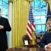 President Donald Trump listens as Elon Musk speaks in the Oval Office at the White House, Tuesday, Feb. 11, 2025, in Washington. (Photo/Alex Brandon)