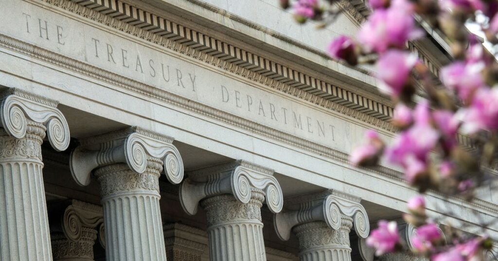 Le Département du Trésor américain, à Washington, le 10 mars 2016