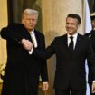 Le président élu américain Donald Trump sur le perron de l'Elysée avec Emmanuel Macron le 7 décembre 2024