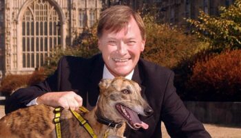 File photo dated 17/09/03 of David Amess, MP for Southend West in Essex, outside the Houses of Parliament in Westminster, London. Conservative MP Sir David Amess has reportedly been stabbed several times at a surgery in his Southend West constituency. Issue date: Friday October 15, 2021.